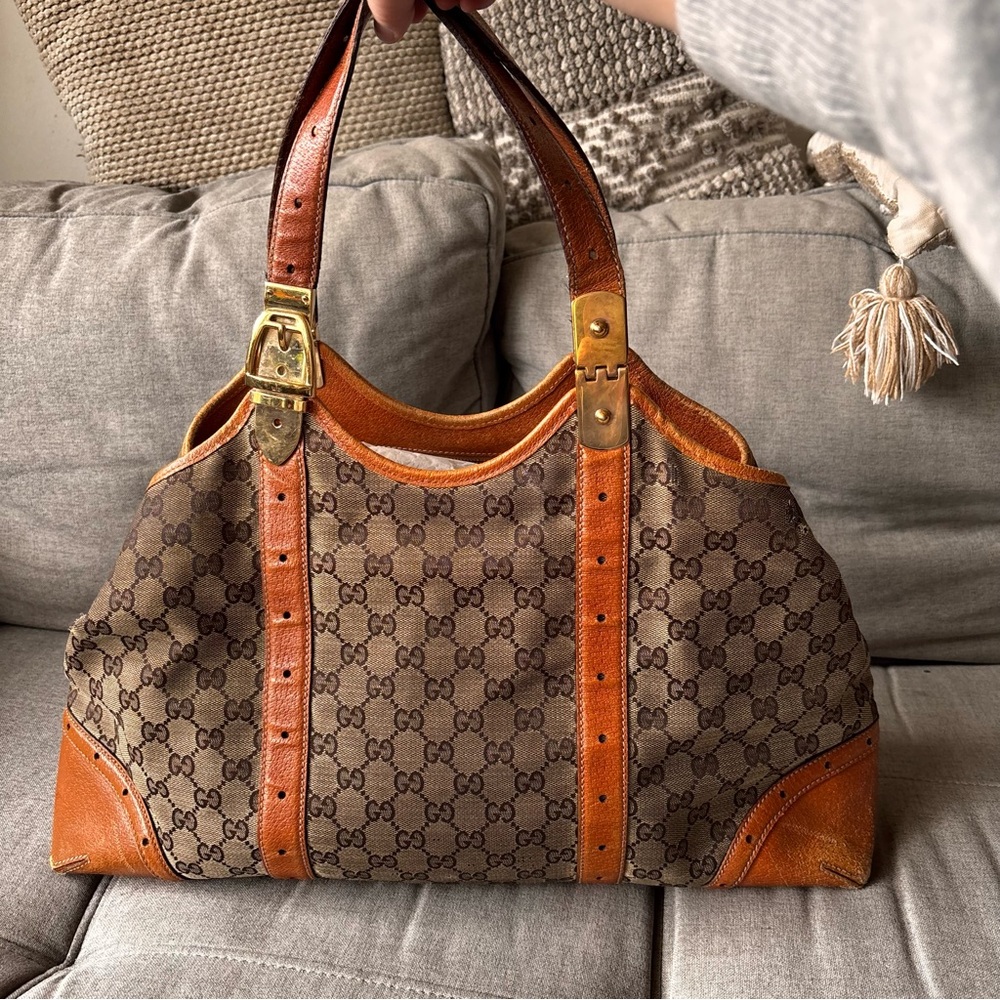 Gucci Brown and Orange Shoulder Bag